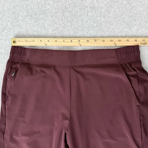 Athleta Brooklyn Lined Joggers Pants Womens Size 14 Maroon Red Athleisure Comfy - Picture 10 of 16